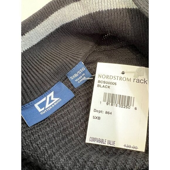 NWT Cutter & Buck Size 5XB/5TG Soft Yarn Reuben Button Mock Long Sleeve Sweater - Picture 3 of 13